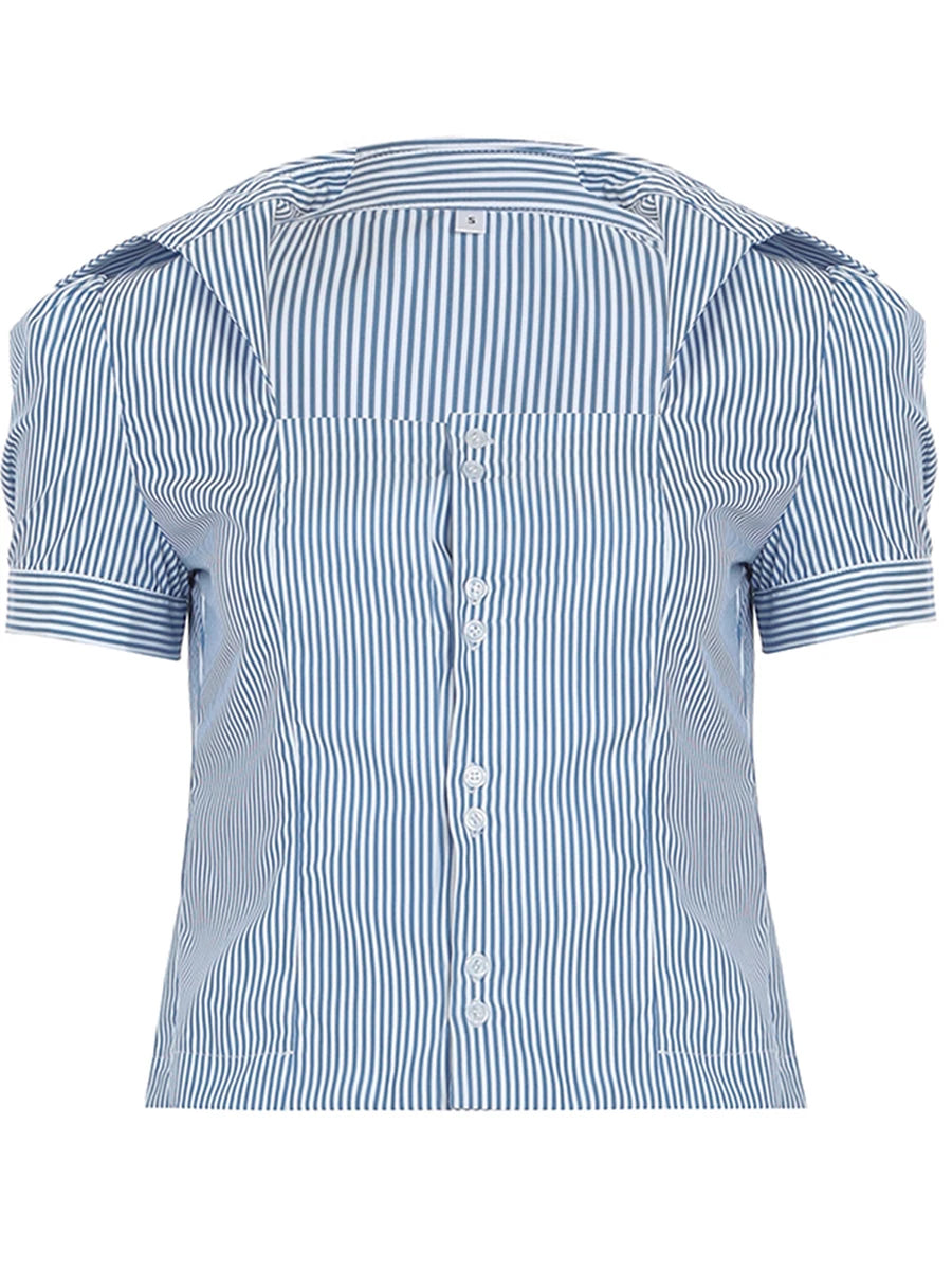 Women s Casual Floral Print Blouse Short Sleeve V-Neck Button Down