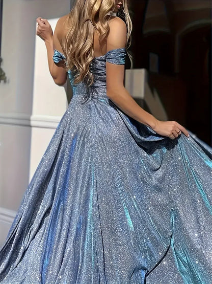 Women's Sequin Ball Gown  Elegant Formal Party Gown