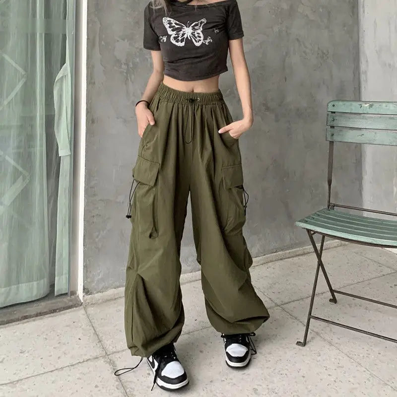 Women Casual Baggy Cargo Pants Streetwear Sweatpants