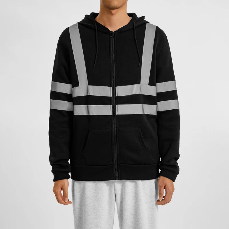 Men s High Visibility Reflective Hooded Workwear
