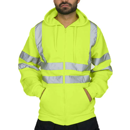 Men s High Visibility Reflective Hooded Workwear