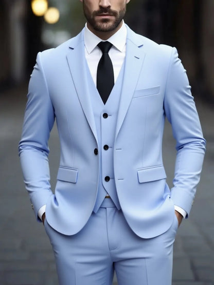 Men's Three-Piece White Suit
