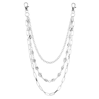 Street Hip-Hop Denim Chain, Punk-Style Double-Layer