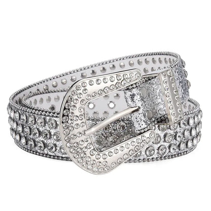 Men's Jeans Rhinestone Large Size Belt Women's
