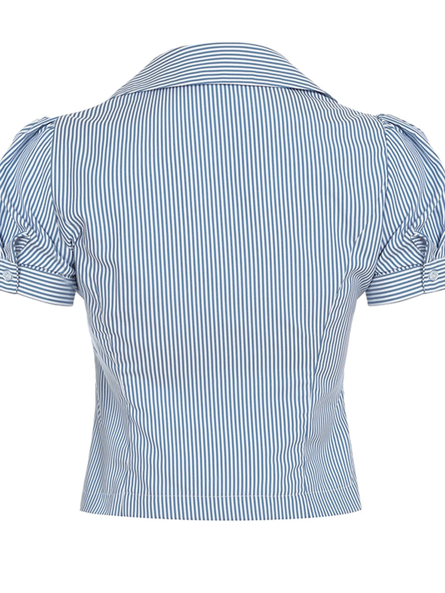 Women s Casual Floral Print Blouse Short Sleeve V-Neck Button Down