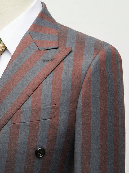 Men's  Two-Piece Double   Breasted Suit Jacket,