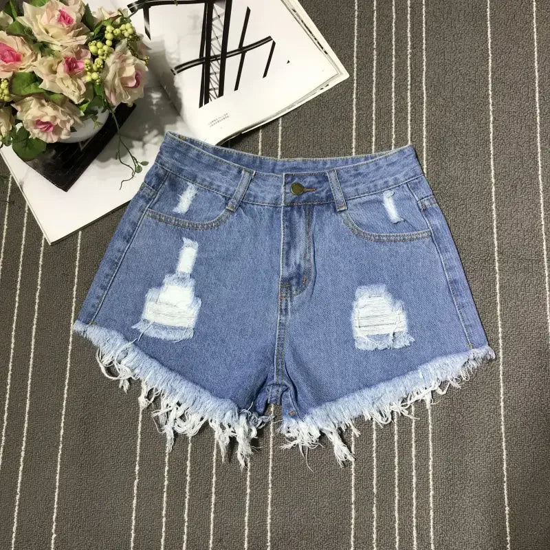 A-Line Sexy Hot Girl Denim Shorts Fashion Women