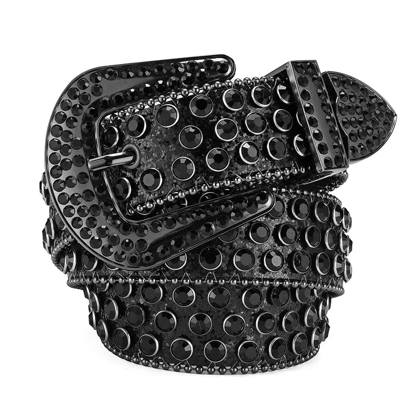 Men's Jeans Rhinestone Large Size Belt Women's