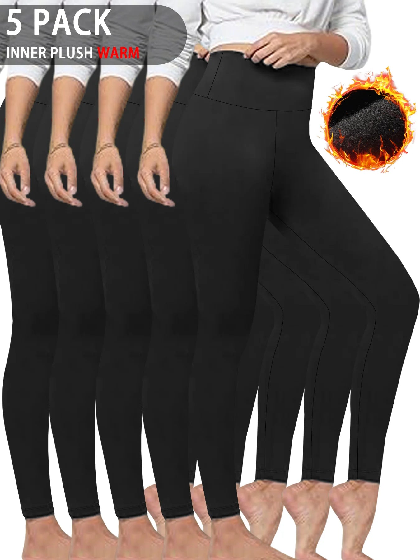 5 Pack Womens Thermal Fleece