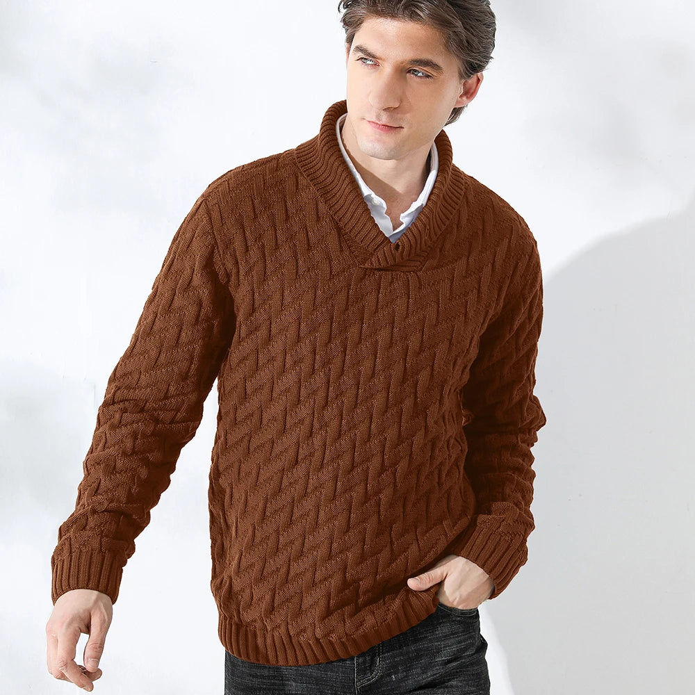 Men's Sweater Winter Shawl Collar