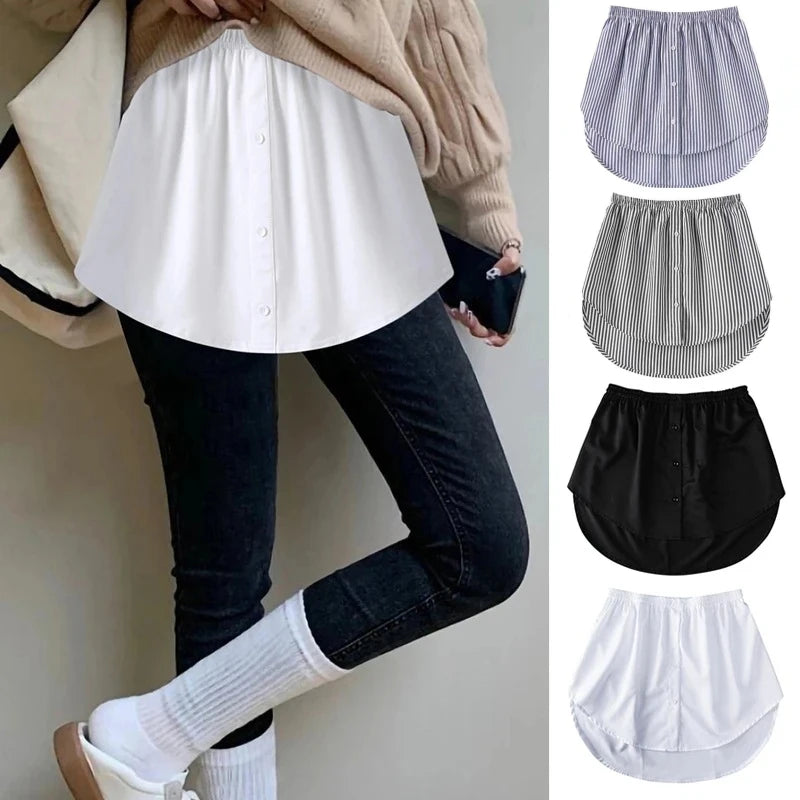 Women Girls Shirt Blouse Extender Adjustable Layering Faux Top