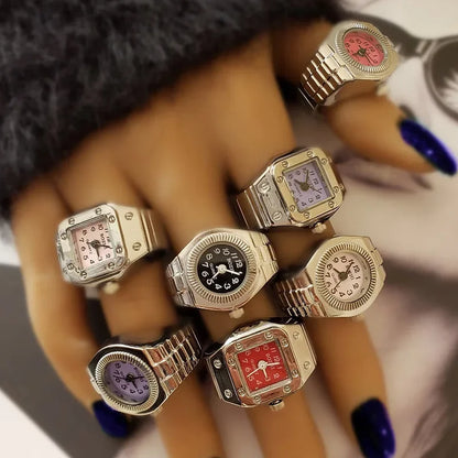 Quartz Watch Rings Women Men