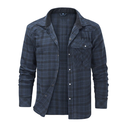 Plaid Checkered Brushed Casual Western Snap Shirt