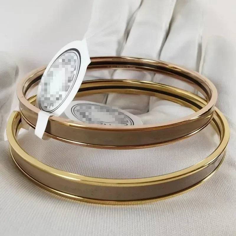 Colorful Enamel Letter Bracelet Closed round Band