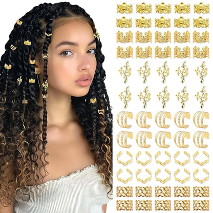 Hair Jewelry for Braids Gold Braid Clips Style