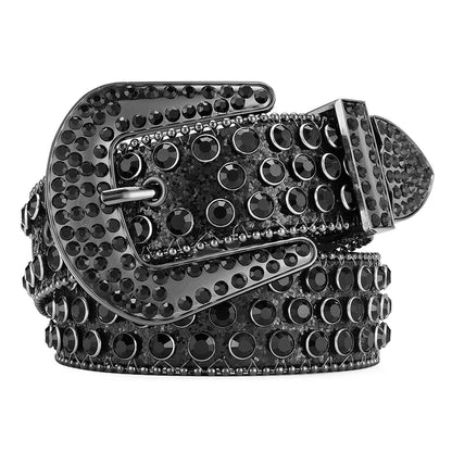 Men's Jeans Rhinestone Large Size Belt Women's