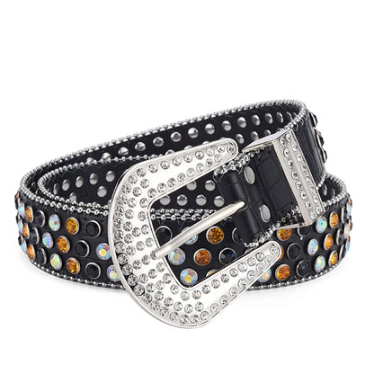 Men's Jeans Rhinestone Large Size Belt Women's