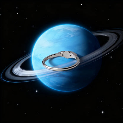 Round Diamond Bamboo Knot Saturn Ring