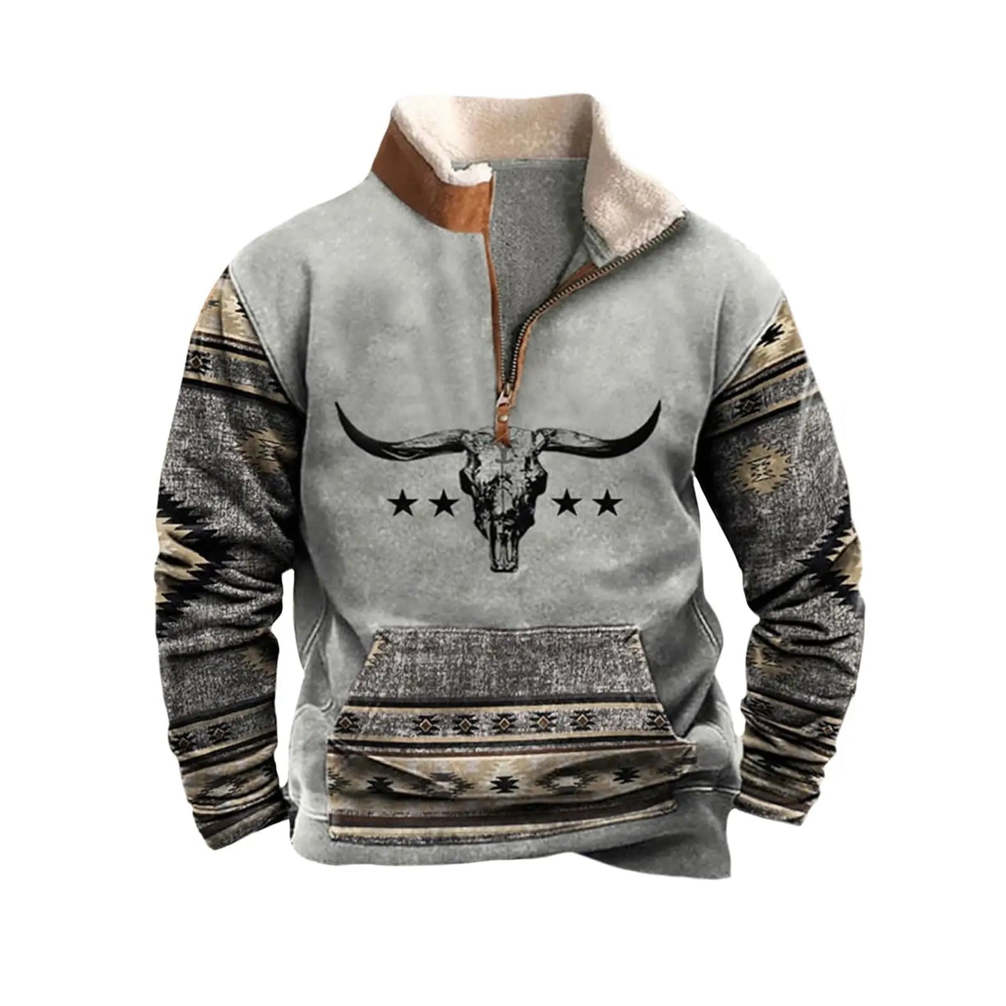 Cowboy Sweatshirt Vintage Western Aztec Sweatshirt Casual