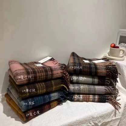 Men's and Women's Ramen Mohair Enlarged Thickened Scarf