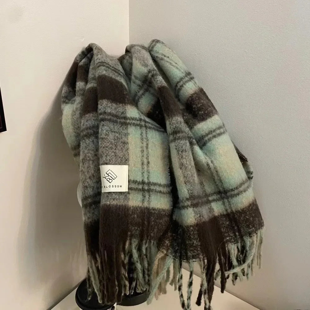 Men's and Women's Ramen Mohair Enlarged Thickened Scarf
