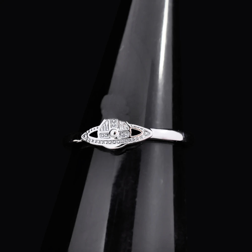 Round Diamond Bamboo Knot Saturn Ring