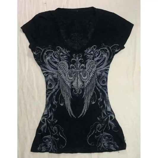 Y2k Crop Top Punk Graphic T-shirts Street Hot Girl