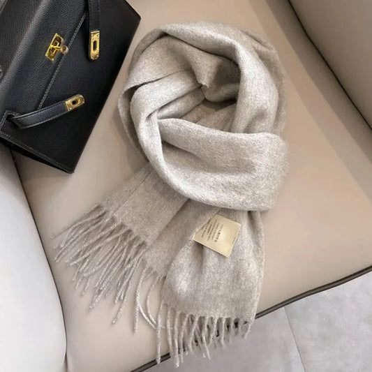100% Wool Scarf  Solid Color Scarf Men's and Women's