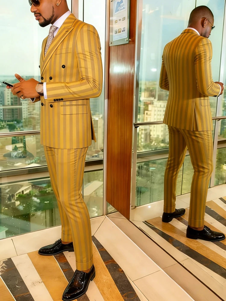 Men's Jacquard 2 Piece Suits