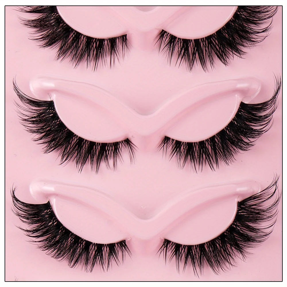 3Boxes(15Pairs) Cat Eye Lashes Fake Eyelashes