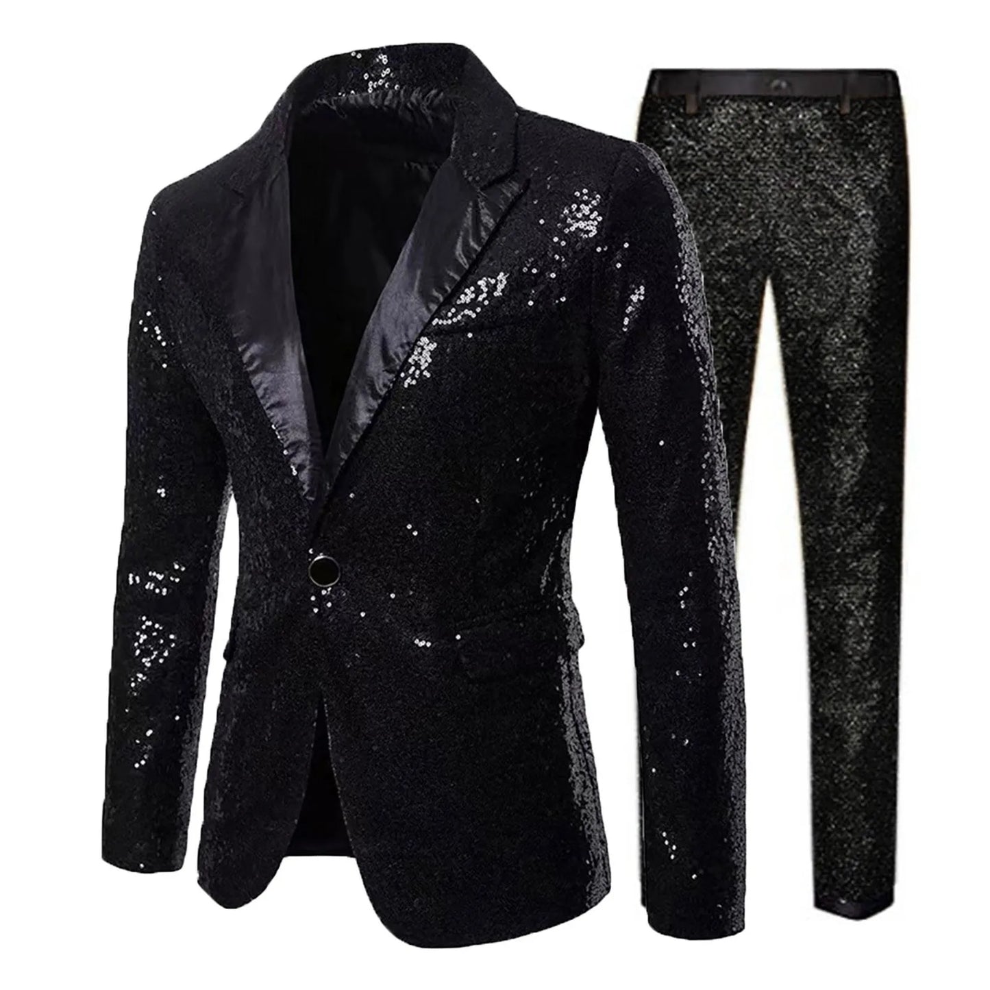 Men Long Sleeve Suit Jackets And Trousers