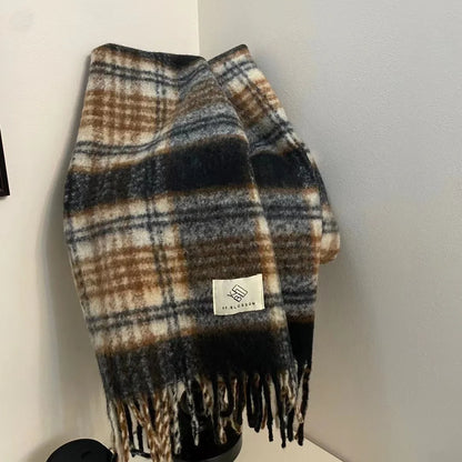 Men's and Women's Ramen Mohair Enlarged Thickened Scarf