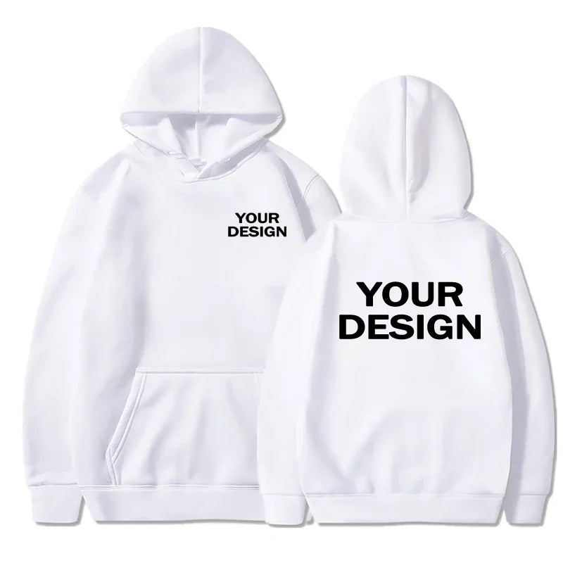Custom Prints Men's Women's Hoodies Loose Casual Wear Solid Color Hoodies Long Sleeve Hooded Personality Streetwear Sweatshirts