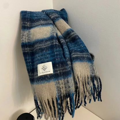 Men's and Women's Ramen Mohair Enlarged Thickened Scarf