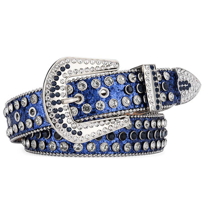 Men's Jeans Rhinestone Large Size Belt Women's