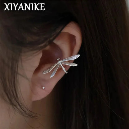 Vintage Delicate Dragonfly No Hole Ear Bone Clip Earrings