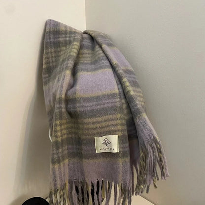 Men's and Women's Ramen Mohair Enlarged Thickened Scarf