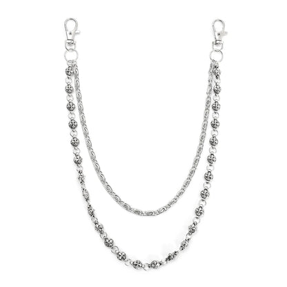 Street Hip-Hop Denim Chain, Punk-Style Double-Layer