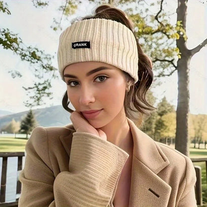 Women Winter Wide Headband Solid Color