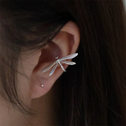 Vintage Delicate Dragonfly No Hole Ear Bone Clip Earrings