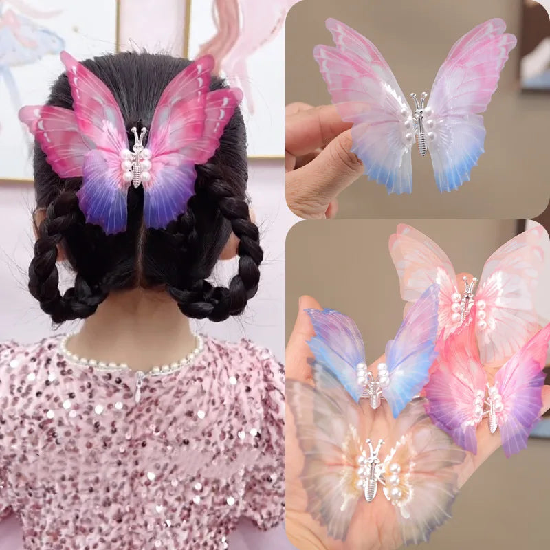 Colorful Moving Butterfly Hair Clips for Girls,