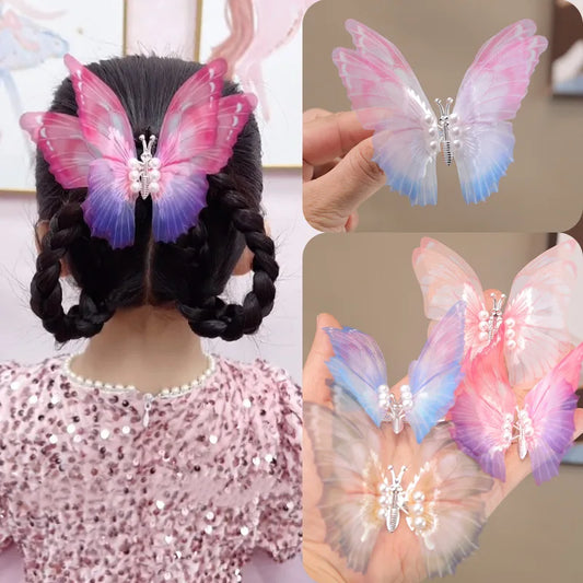 Colorful Moving Butterfly Hair Clips for Girls,