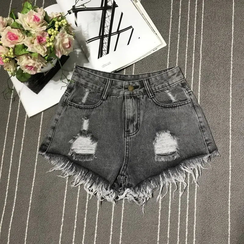 A-Line Sexy Hot Girl Denim Shorts Fashion Women