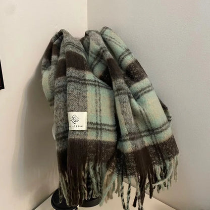 Men's and Women's Ramen Mohair Enlarged Thickened Scarf