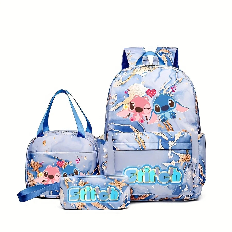 Stitch Series Cartoon Three Piece Backpack