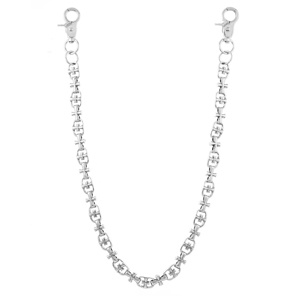 Street Hip-Hop Denim Chain, Punk-Style Double-Layer