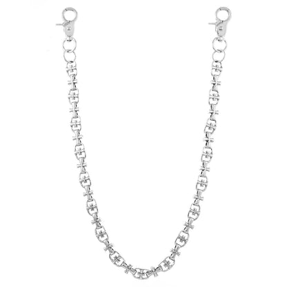 Street Hip-Hop Denim Chain, Punk-Style Double-Layer