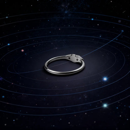 Round Diamond Bamboo Knot Saturn Ring