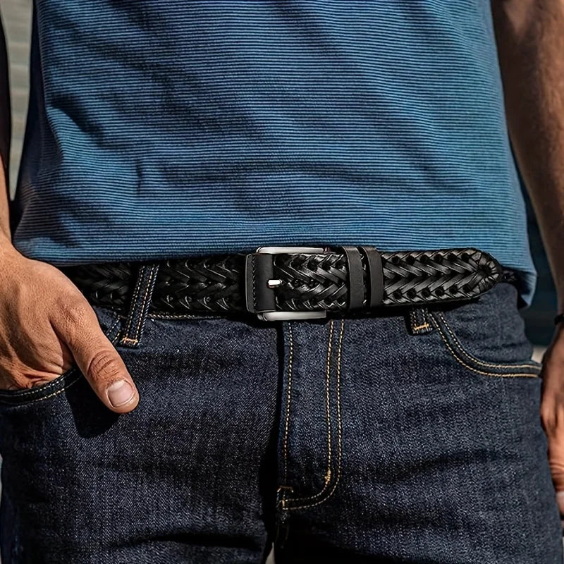 Men's Belt Casual Sports Hollow Woven