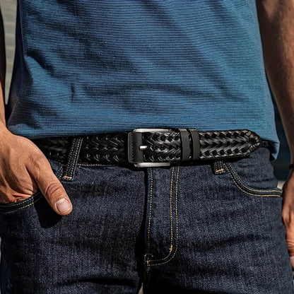 Men's Belt Casual Sports Hollow Woven
